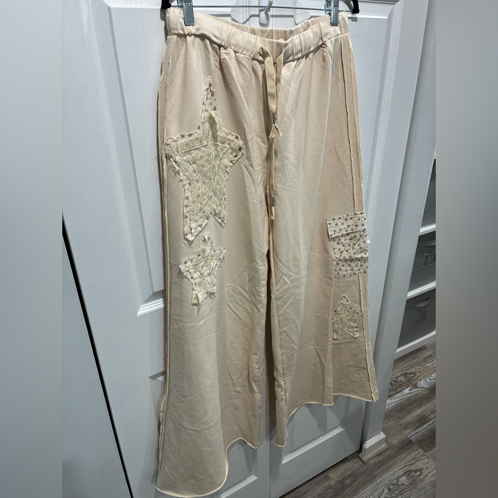POL Cream Drawstring Pants - Picture 3 of 8